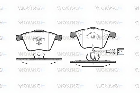 Гальмівних колодок комплект SKODA SUPERB, SEAT LEON, VW CC, WOKING (P864332) Гальмівних колодок комплект SKODA SUPERB, SEAT LEON, VW CC, WOKING (P864332)
