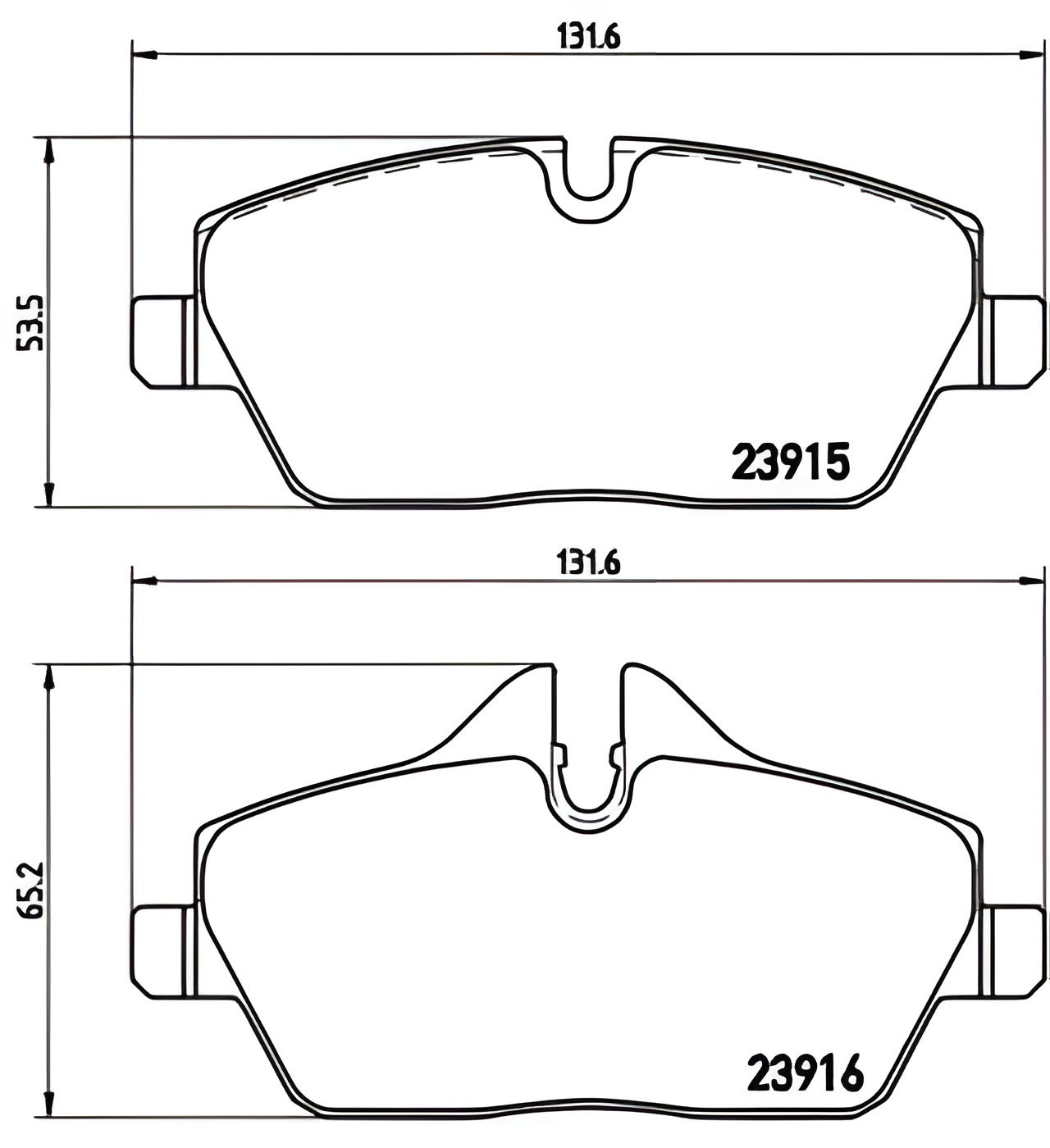 Гальмівних колодок комплект BMW 2, BMW 1, BREMBO (P06034) Гальмівних колодок комплект BMW 2, BMW 1, BREMBO (P06034)