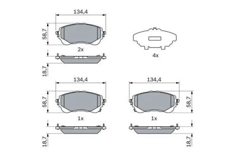 Гальмівних колодок комплект BOSCH (0986424898), SUZUKI SWACE, TOYOTA COROLLA, TOYOTA YARIS Гальмівних колодок комплект BOSCH (0986424898), SUZUKI SWACE, TOYOTA COROLLA, TOYOTA YARIS