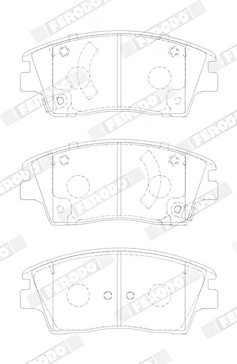 KIA SPORTAGE, HYUNDAI TUCSON, HYUNDAI ix35, комплект гальмівних колодок FERODO (FDB5274)