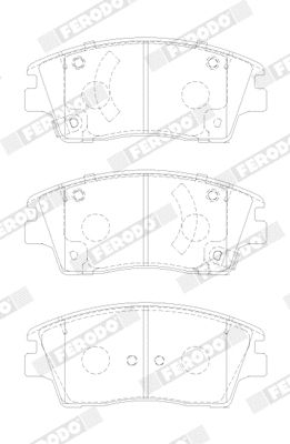 Комплект тормозных колодок KIA SPORTAGE, HYUNDAI TUCSON, HYUNDAI ix35, FERODO (FDB5274)