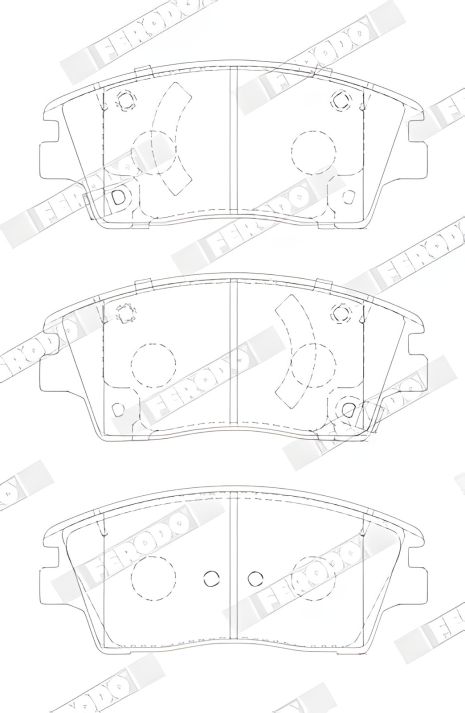 KIA SPORTAGE, HYUNDAI TUCSON, HYUNDAI ix35, комплект гальмівних колодок FERODO (FDB5274)