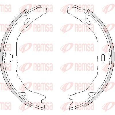 Комплект колодок стояночного тормоза MB C-CLASS, MB E-CLASS, REMSA (475100)