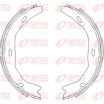 Комплект колодок гальма стоянки MB C-CLASS, MB E-CLASS, REMSA (475100)