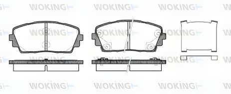 Комплект тормозных колодок KIA PICANTO, WOKING (P1581302) Комплект тормозных колодок KIA PICANTO, WOKING (P1581302)