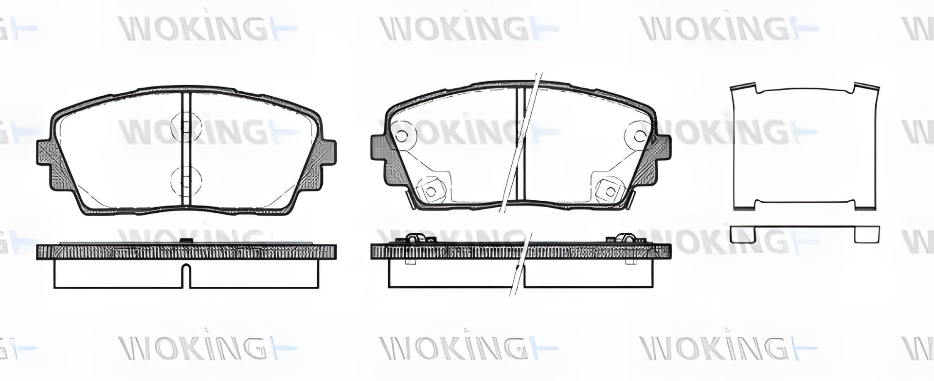 Комплект тормозных колодок KIA PICANTO, WOKING (P1581302) Комплект тормозных колодок KIA PICANTO, WOKING (P1581302)