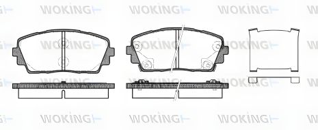 Комплект гальмівних колодок KIA PICANTO, WOKING (P1581302)