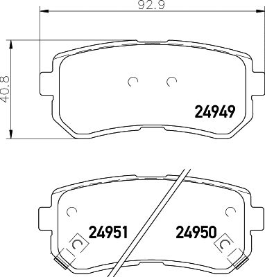 Комплект тормозных колодок HYUNDAI ix20, HYUNDAI i20, NISSHINBO (NP6117)