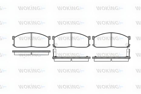 Комплект гальмівних колодок KIA BESTA, ASIA MOTORS, FORD ECONOVAN, WOKING (P344302) Комплект гальмівних колодок KIA BESTA, ASIA MOTORS, FORD ECONOVAN, WOKING (P344302)