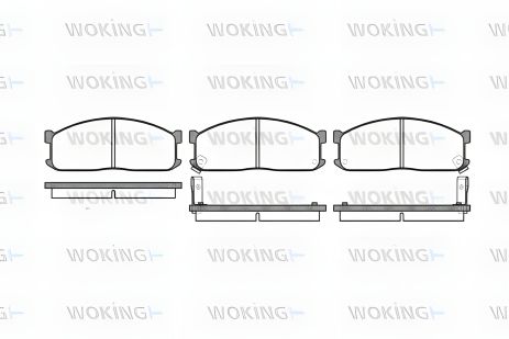 Комплект тормозных колодок KIA BESTA, ASIA MOTORS, FORD ECONOVAN, WOKING (P344302)