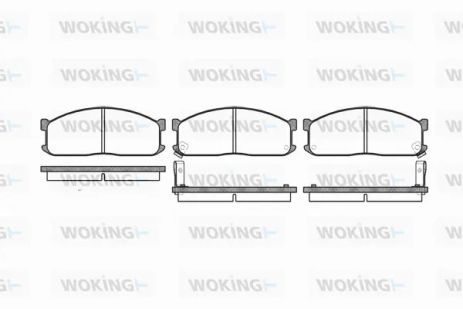 Комплект гальмівних колодок KIA BESTA, ASIA MOTORS, FORD ECONOVAN, WOKING (P344302)