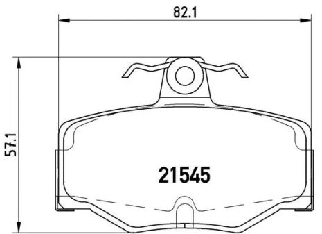 Комплект гальмівних колодок NISSAN PRIMERA, NISSAN ALMERA, BREMBO (P56024)