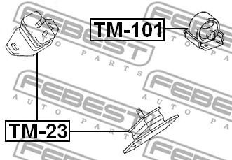 Подушка двигуна TOYOTA HIACE, TOYOTA HILUX, TOYOTA PICKUP, FEBEST (TM23)