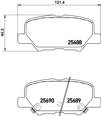 Комплект гальмівних колодок MAZDA (FAW), CHANGAN CS35, PEUGEOT 4008, NISSHINBO (NP5038)