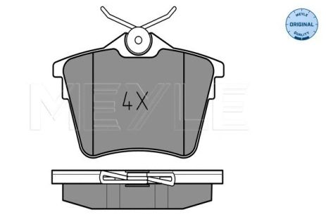 Комплект тормозных колодок CITROËN C5, PEUGEOT 407, PEUGEOT 607, MEYLE (0252413517)