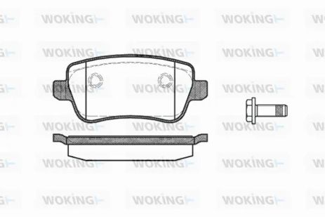 Комплект гальмівних колодок FIAT CROMA, WOKING (P1078300)