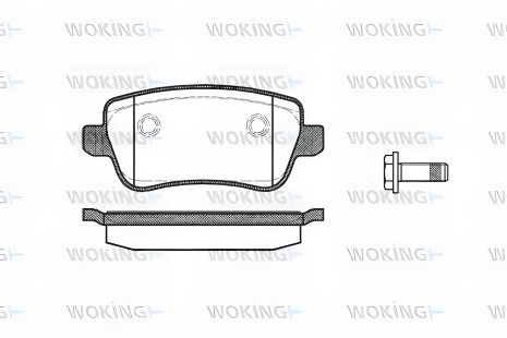 Комплект тормозных колодок FIAT CROMA, WOKING (P1078300) Комплект тормозных колодок FIAT CROMA, WOKING (P1078300)
