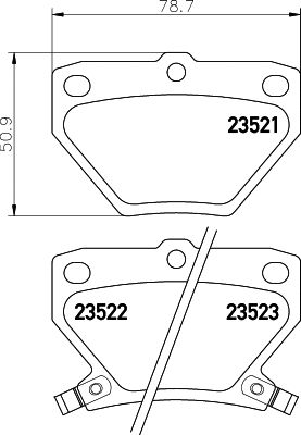 Комплект гальмівних колодок PONTIAC VIBE, TOYOTA YARIS, TOYOTA IST, NISSHINBO (NP1032)