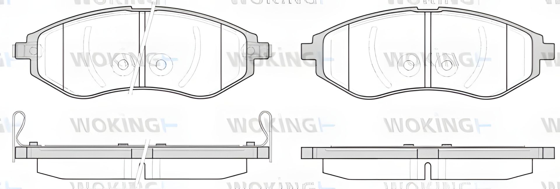 Гальмівних колодок комплект CHEVROLET AVEO, DAEWOO KALOS, WOKING (P886302) Гальмівних колодок комплект CHEVROLET AVEO, DAEWOO KALOS, WOKING (P886302)