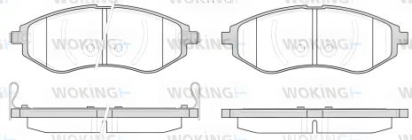 Гальмівних колодок комплект CHEVROLET AVEO, DAEWOO KALOS, WOKING (P886302) Гальмівних колодок комплект CHEVROLET AVEO, DAEWOO KALOS, WOKING (P886302)
