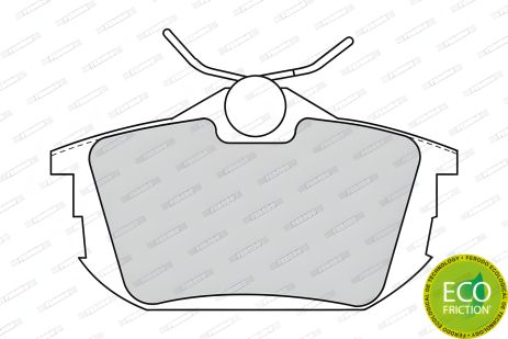 Гальмівних колодок комплект SMART FORFOUR, VOLVO V40, MITSUBISHI COLT, FERODO (FDB1095)