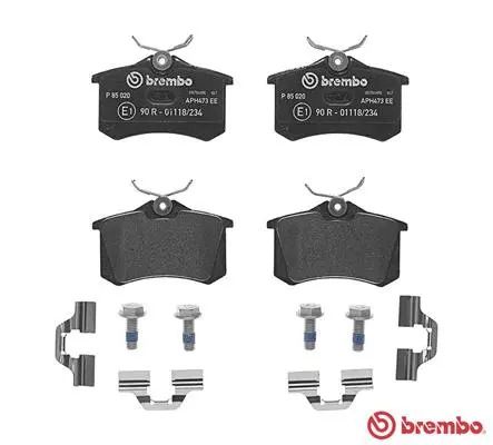 Комплект гальмівних колодок JETTA VA3, ROEWE (SAIC), RENAULT FLUENCE, BREMBO (P85020)