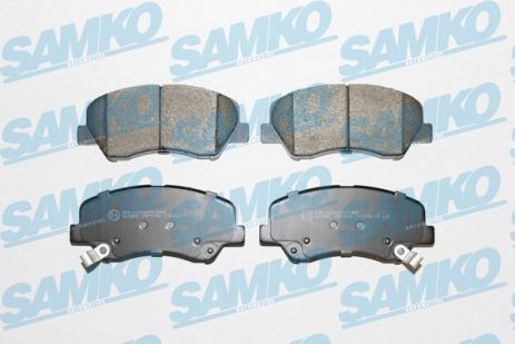 Комплект гальмівних колодок KIA RIO, HYUNDAI SOLARIS, HYUNDAI i20, SAMKO (5SP1744)