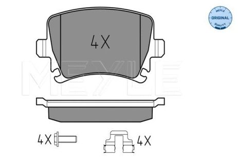 Комплект тормозных колодок SEAT EXEO, VW CC, SKODA SUPERB, MEYLE (0252391417)