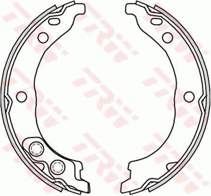 Комплект колодок стояночного тормоза PEUGEOT BOXER, FIAT DUCATO, CITROËN JUMPER, TRW (GS8715)