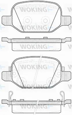 Комплект гальмівних колодок FIAT 500L, WOKING (P627352)