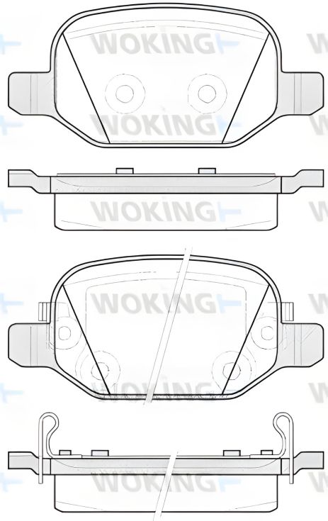 Комплект тормозных колодок FIAT 500L, WOKING (P627352)