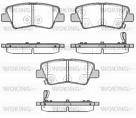 Комплект тормозных колодок SSANGYONG XLV, KIA CARENS, HYUNDAI i20, WOKING (P1907302)