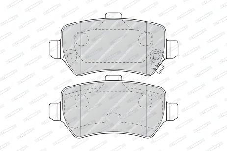 Набор тормозных колодок для KIA VENGA, CHRYSLER CONCORDE и CHEVROLET CORSA, FERODO (FDB1521W)