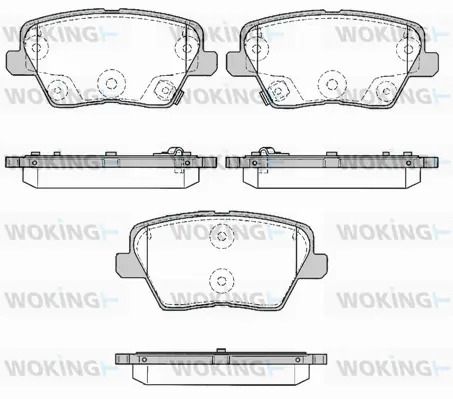 Комплект гальмівних колодок KIA XCEED, HYUNDAI i30, KIA CEED, WOKING (P1684302)
