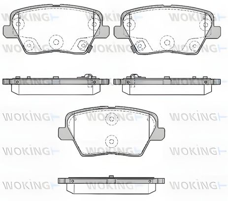 Гальмівних колодок комплект KIA XCEED, HYUNDAI i30, KIA CEED, WOKING (P1684302)