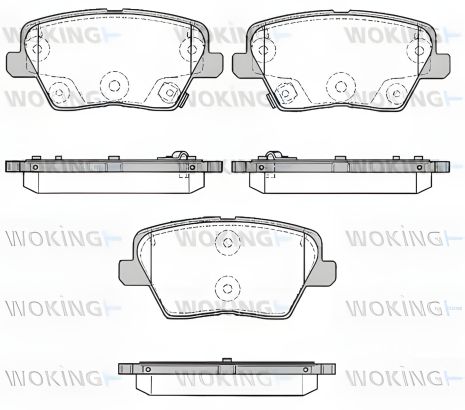 Гальмівних колодок комплект KIA XCEED, HYUNDAI i30, KIA CEED, WOKING (P1684302) Гальмівних колодок комплект KIA XCEED, HYUNDAI i30, KIA CEED, WOKING (P1684302)