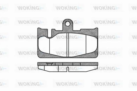 Комплект гальмівних колодок LEXUS LS, WOKING (P989300)