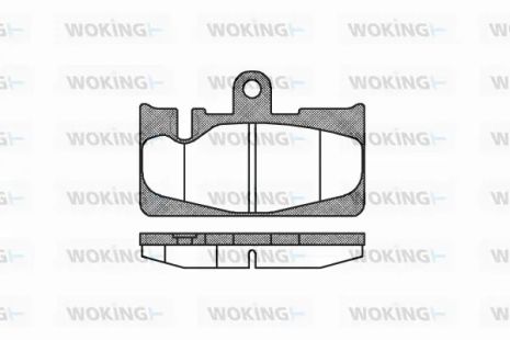 Комплект гальмівних колодок LEXUS LS, WOKING (P989300)