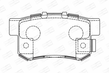 Комплект гальмівних колодок SUZUKI KIZASHI, HONDA ODYSSEY, HONDA CIVIC, CHAMPION (573375CH)