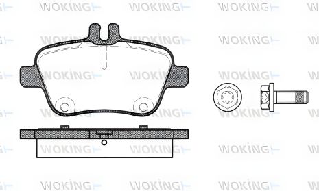 Гальмівні колодки для MB SLC, MB CLA, MB GLA-CLASS, WOKING (P1577300)