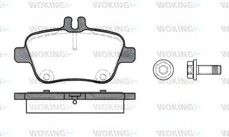 Комплект тормозных колодок для MB SLC, MB CLA и MB GLA-CLASS, WOKING (P1577300)