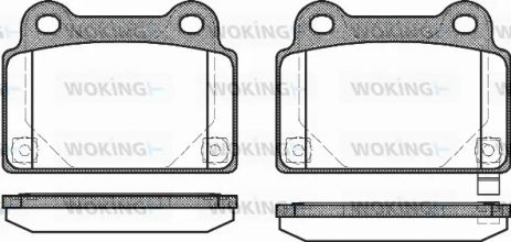 Комплект тормозных колодок MITSUBISHI LANCER, WOKING (P1264302)