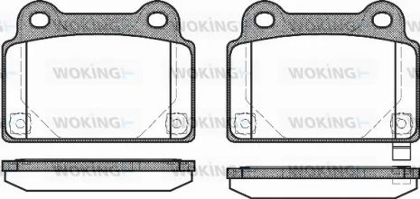 Комплект гальмівних колодок MITSUBISHI LANCER, WOKING (P1264302)