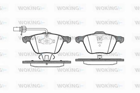 Комплект тормозных колодок SEAT ALHAMBRA, FORD GALAXY, VW TRANSPORTER, WOKING (P936302)