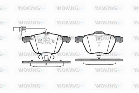 Комплект гальмівних колодок SEAT ALHAMBRA, FORD GALAXY, VW TRANSPORTER, WOKING (P936302)