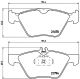 Комплект гальмівних колодок CHRYSLER CROSSFIRE, MB CLK, MB E-CLASS, BREMBO (P50026)