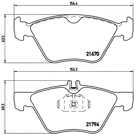 Комплект гальмівних колодок CHRYSLER CROSSFIRE, MB CLK, MB E-CLASS, BREMBO (P50026) Комплект гальмівних колодок CHRYSLER CROSSFIRE, MB CLK, MB E-CLASS, BREMBO (P50026)