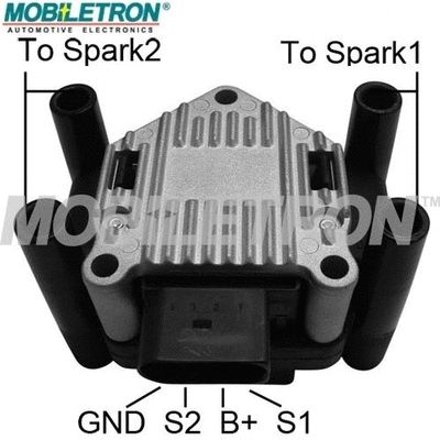Катушка зажигания SKODA FABIA, VW GOLF, AUDI A3, MOBILETRON (IGB018K)