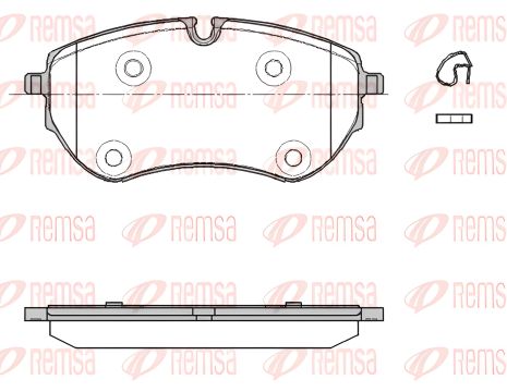 Комплект гальмівних колодок VW AMAROK, REMSA (185300) - передні
