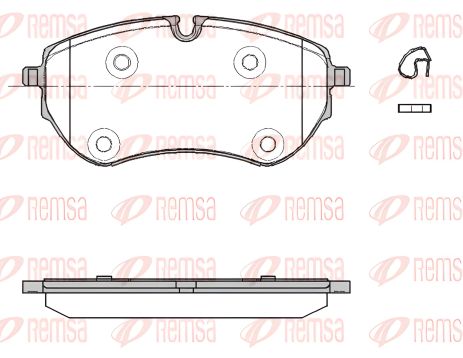 Комплект гальмівних колодок VW AMAROK, REMSA (185300) - передні